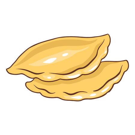 Illustration of freshly baked pies. Bakery shop item.のイラスト素材