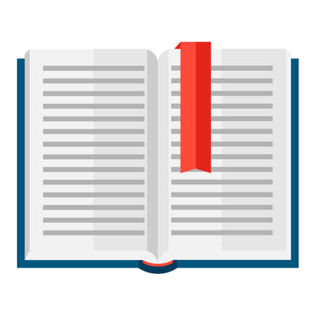Stylized illustration of open book. School or educational item.のイラスト素材