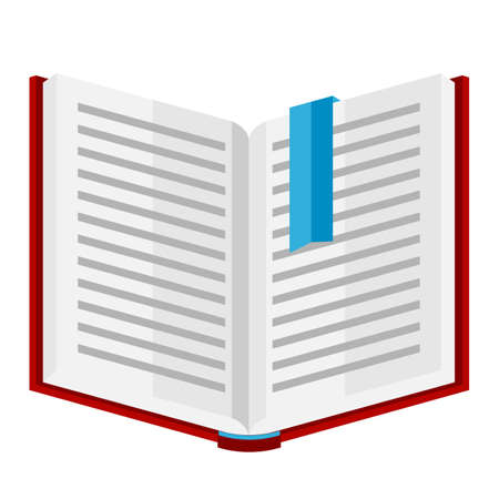 Stylized illustration of open book. School or educational item.のイラスト素材