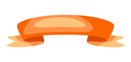 Illustration of ribbon. Stylized picture for decoration children holiday and party.のイラスト素材