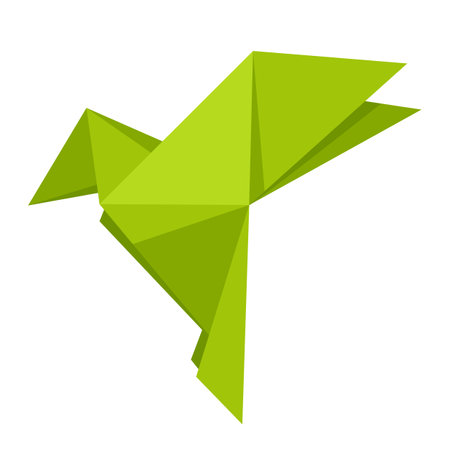 Illustration of origami bird.のイラスト素材