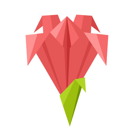 Illustration of origami boat.のイラスト素材