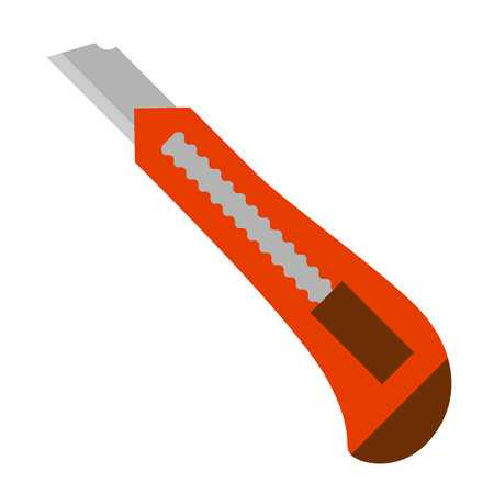 Illustration of stationery knife. Tool for repair and construction.のイラスト素材