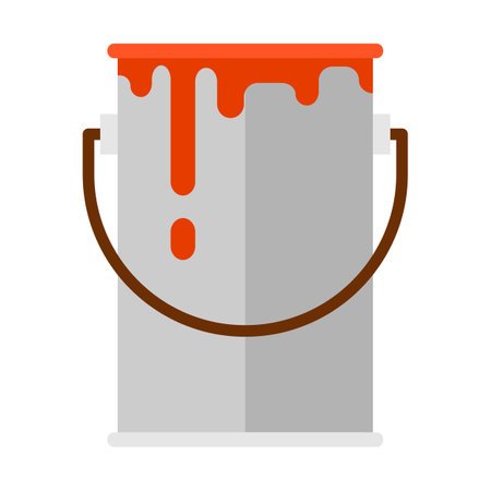 Illustration of tin paint. Tool for repair and construction.のイラスト素材