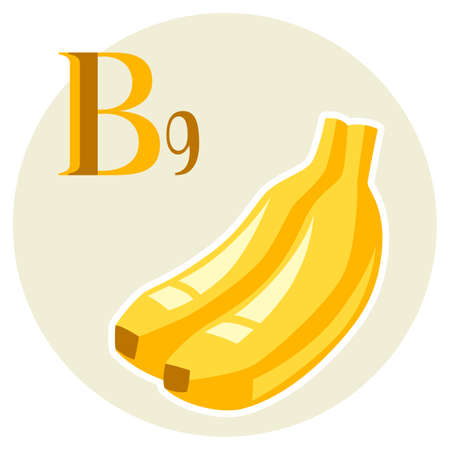 Illustration of stylized bananas. Fruits icon. Food product.のイラスト素材