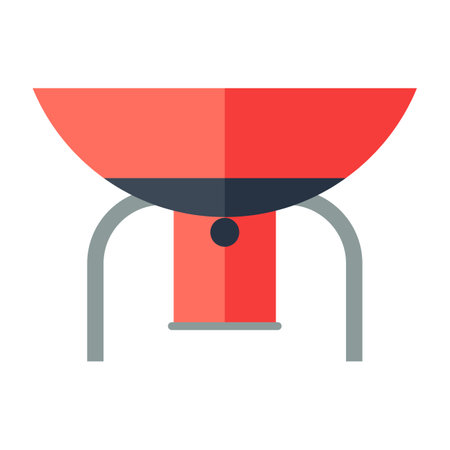 Illustration of burner. Image or icon for camping or tourism and travel.のイラスト素材