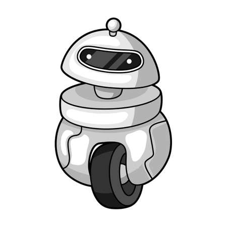 Illustration of robot. Trendy character in modern cartoon style.のイラスト素材