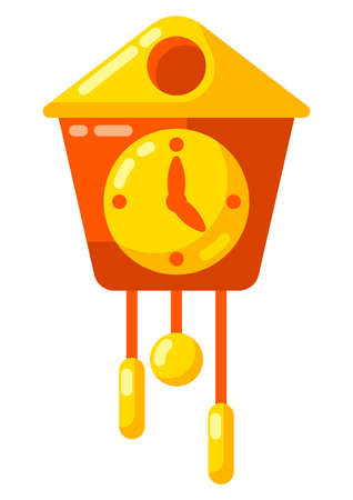 Illustration of wall clock. Stylized icon for design and applications.のイラスト素材