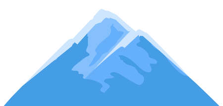 Illustration of mountain. Adversting icon or image for travel industry and business.のイラスト素材