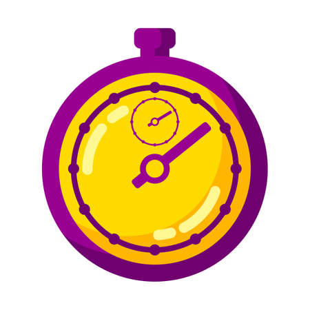 Illustration of timer clock. Stylized icon for design and applications.のイラスト素材