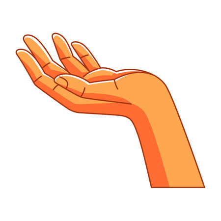 Illustration of holding hand. Sign of preserving or support.のイラスト素材