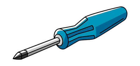 Illustration of car screwdriver. Auto center repair item. Business icon. Transport service image for advertising.のイラスト素材