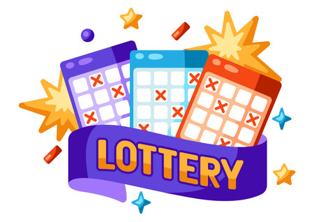 Lottery and bingo illustration. Concept for gambling or online games.