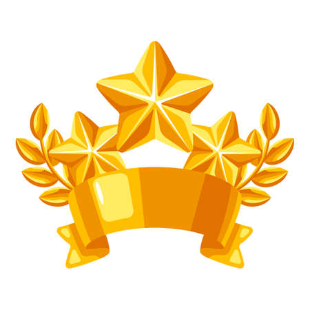 Award and trophy emblem. Reward item for sports or corporate competitions.のイラスト素材