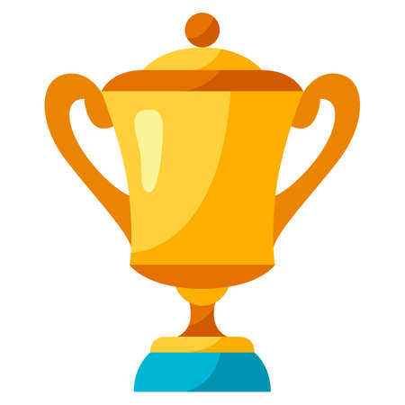 Illustration of gold cup. Award or trophy for sports or corporate competitions.のイラスト素材
