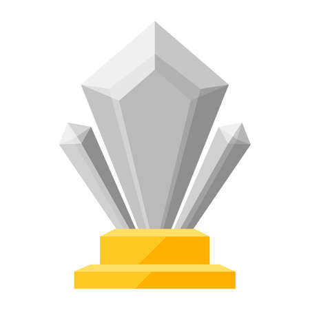 Illustration of gold prize. Award or trophy for sports or corporate competitions.のイラスト素材