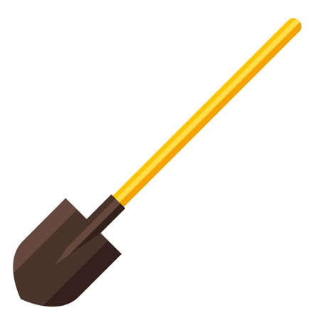 Illustration of shovel. Housing construction item. Industrial building symbol.のイラスト素材