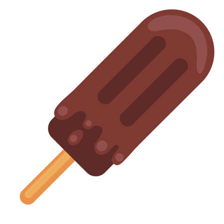 Illustration of ice cream. Food item for bars, restaurants and shops. Icon or promotional image.のイラスト素材