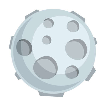 Illustration of moon. Icon in cartoon style. Bright image for cards and posters.のイラスト素材