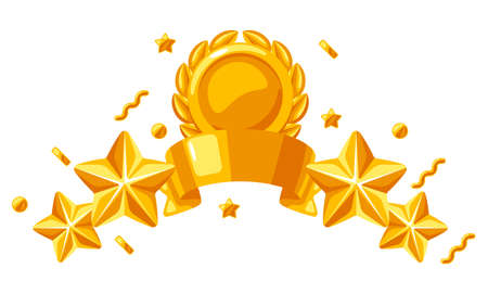 Awards and trophy background. Reward items sports or corporate competitions.のイラスト素材