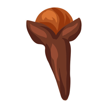 Stylized illustration of cloves. Image for design or decoration.のイラスト素材