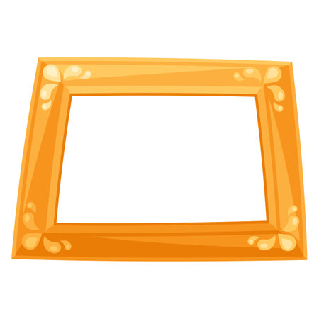 Stylized illustration of picture frame. Image for design or decoration.のイラスト素材
