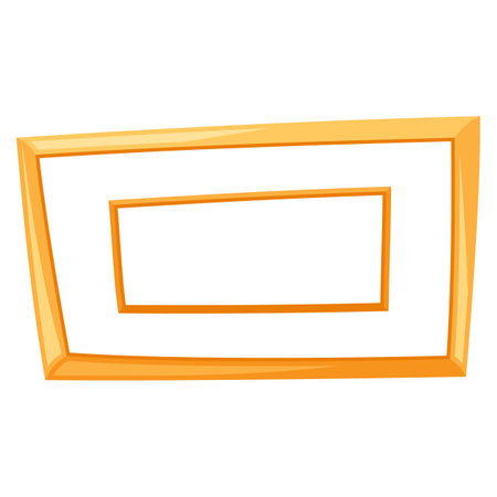 Stylized illustration of picture frame. Image for design or decoration.のイラスト素材