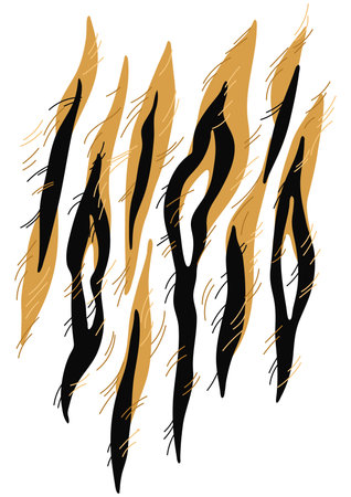 Background with decorative tiger print. Animal stylized ornament, fur texture.のイラスト素材