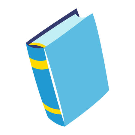 Stylized illustration of closed book. School or educational icon.のイラスト素材