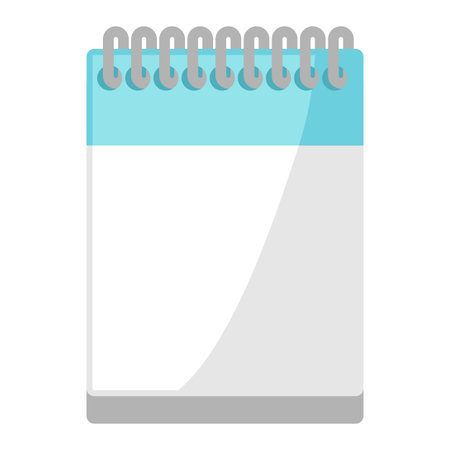Stylized illustration of paper notepad. School or educational icon.のイラスト素材