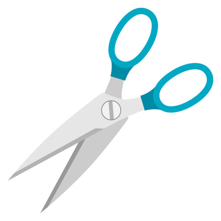 Illustration of scissors. School education icon for industry and business.のイラスト素材