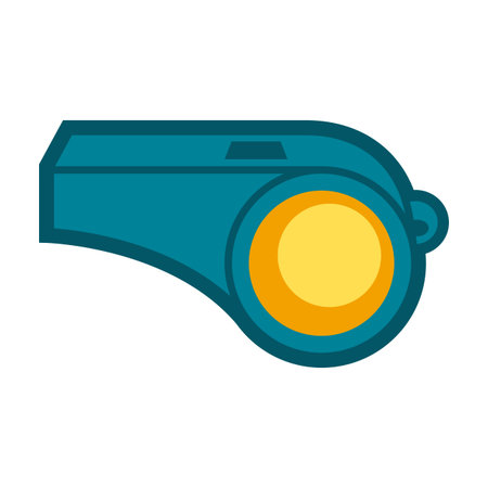 Icon of whistle. Sport equipment illustration. For training and competition design.のイラスト素材