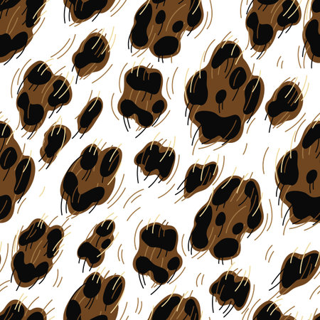 Seamless pattern with decorative leopard print. Animal trendy stylized ornament, fur texture.