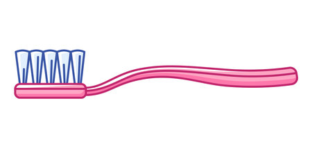 Illustration of toothbrush. Dentistry and health care icon. Stomatology and medical item.のイラスト素材
