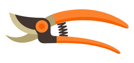 illustration of secateurs. garden tools and equipment. season garden icon.のイラスト素材