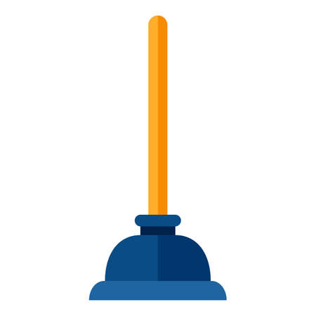 illustration of plunger. Housekeeping cleaning item. Image for service, design and advertising.のイラスト素材