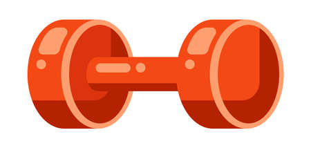 Illustration of dumbbell fitness equipment. Sport and bodybuilding item. Healthy lifestyle object.のイラスト素材