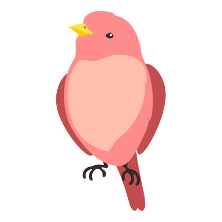 Illustration of stylized bird. Image of wild birdie in simple style. vector icon.のイラスト素材