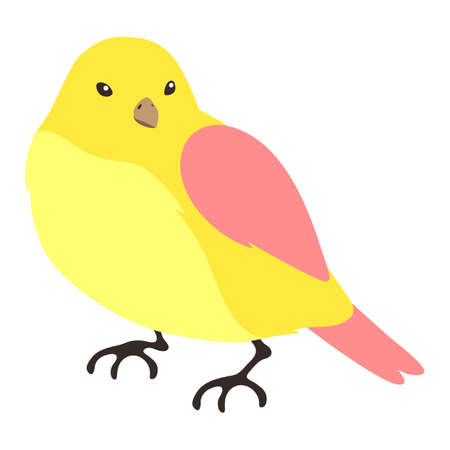 Illustration of stylized bird. Image of wild birdie in simple style. vector icon.のイラスト素材