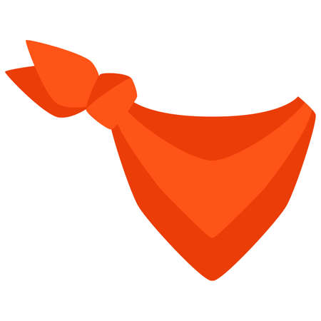 Illustration of cowboy neckerchief. wild west object. Image for game or adventure. Stylized icon.のイラスト素材
