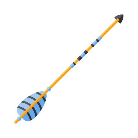 Illustration of american indians arrow. Ethnic image in native style. decorative object.のイラスト素材