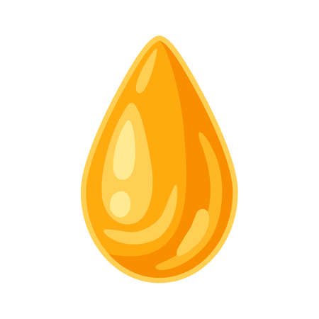 Illustration of honey drop. Image for business, food and agricultural industry.のイラスト素材