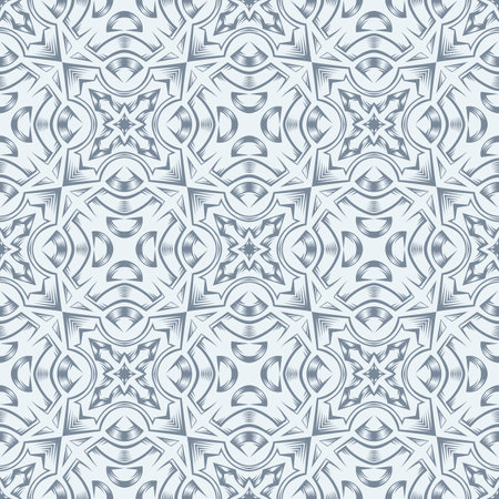 Ceramic tile seamless pattern. Wall or floor texture. Abstract decorative porcelain pottery. Stylized graphic ornament.のイラスト素材