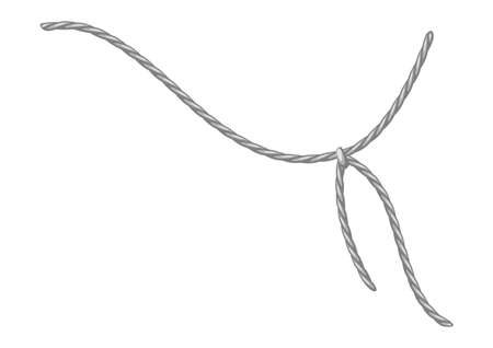 illustration of rope. simple string for decoration. Stylized object for design and template.のイラスト素材