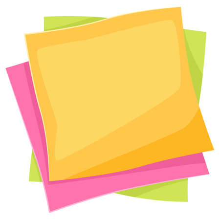 Illustration of paper stack. Office supply, accessory for school and work. Stylized stationery for design and template.のイラスト素材