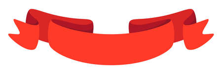 Illustration of decorative ribbon. Banner in abstract style. Award for sports or corporate competitions.のイラスト素材