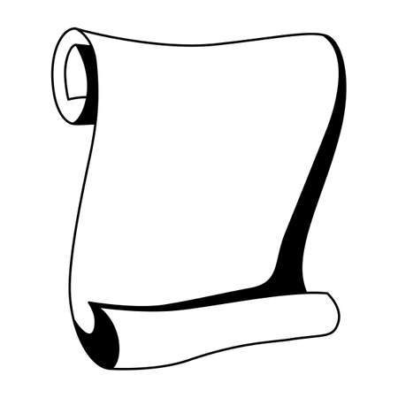 Scroll papyrus or antique paper. Textured empty manuscript. Stylized papyrus for design and template.のイラスト素材