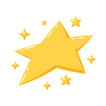 Background with yellow stars. Decoration for celebration and holiday.のイラスト素材