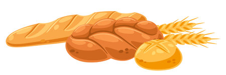 background with bread. Image for bakeries and groceries. Healthy traditional food.