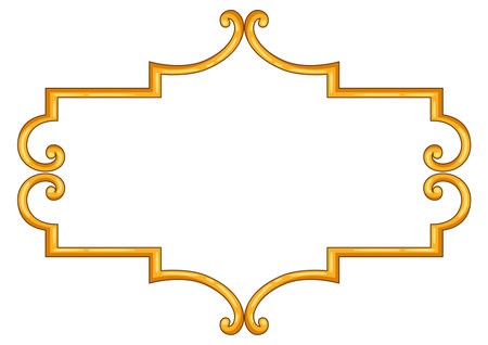 decorative abstract frame. Vintage swirling border. Classic design for decoration.のイラスト素材